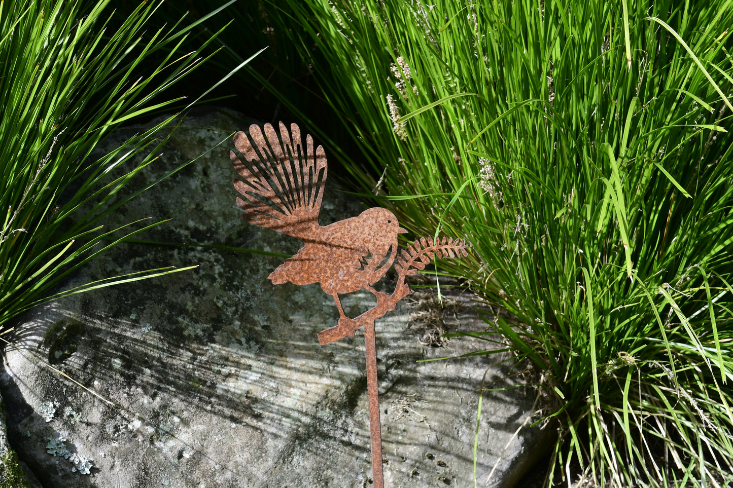 Corten Steel Fantail, Spike in Ground.