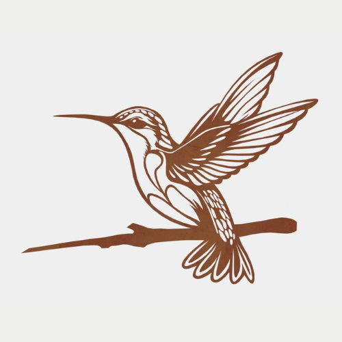 Corten Steel Hummingbird, Knock In